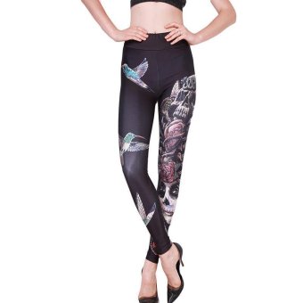 LALANG Fashion Women Leggings 3D Printed Elastic Yoga Sport Pants 1#  