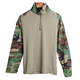 LALANG Men Casual Long Sleeve Camouflage Pullover Hoodie (Multicolor) - intl  