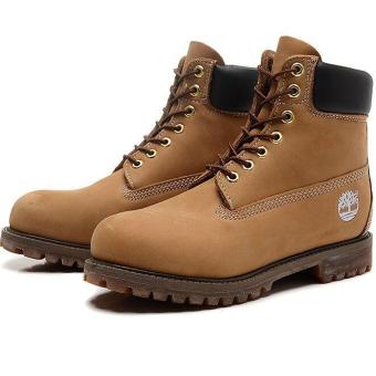 Leather Hiking Boots For Timberland 10061 High Cut Classic Style Men (Apriot) - intl  