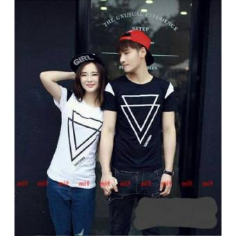 legiONshop-Kaos pasangan/T-shirt couple-TRIANGLE-black white