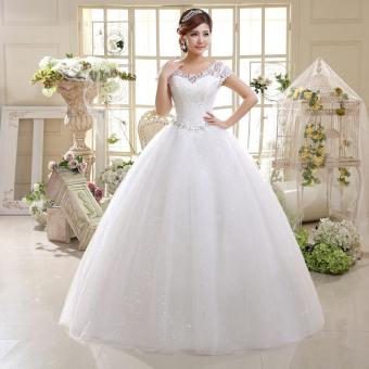 Leondo strapless a-line ivory ball gown plus size wedding dresses with short sleeves - intl  