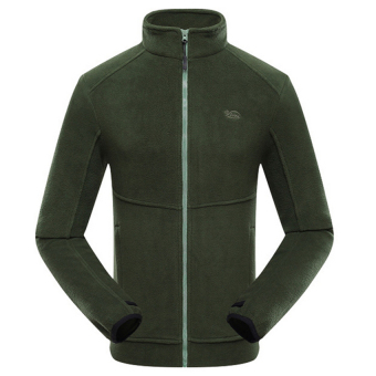 Lightweight Fleece Jacket Men Winter Warm Coat Windproof Thermal Antistatic?Army Green?  