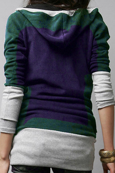 Linemart Hoodie Long T-shirt (Purple) (Intl)  