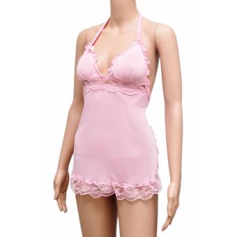 Lingerie Seksi - Sexy Sleep Dress PLIN485 (Pink)  