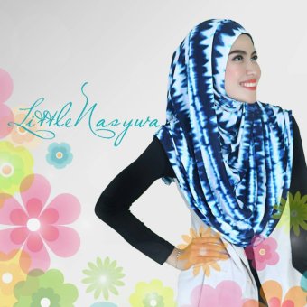 Little Nasywa - Jilbab / Hijab Hoodie Instant - Wave Blue  