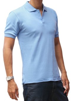 Louis Casual Design Men's Polo Shirt - Biru Muda  