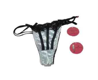 Love Secret Satin Sexy Panties/Underwear 8015-White Black  