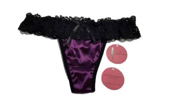 Love Secret Sexy Satin Panties/Underwear 8013-5 ~ Purple Lace Black  