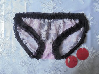 Love Secret Transparan Lace Sexy Panties 2168-4 ~ Pink Lace Black  