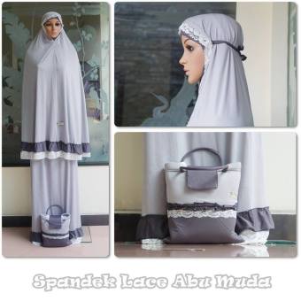 Madeena Mukena Spandek Lace Abu Muda  