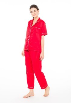 Madeleine's Red Silk Long pajamas  