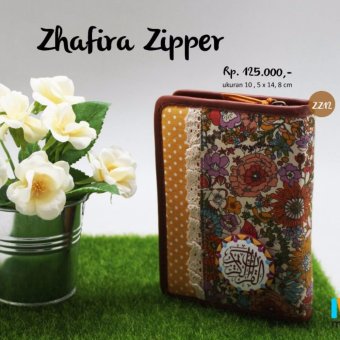 Madina Quran Zhafira Zipper ZZ12 Flower Safron  