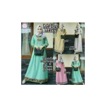 Mahes Maxi Wolfis Mix Songket Fit L-Gold  
