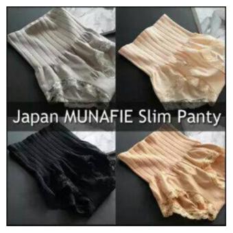 Mellius Japan Munafie Slim Panty / Slim Face Pants / Celana Korset Renda Warna Black  