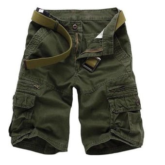 Men fashion cotton shorts (Army Green) - intl  