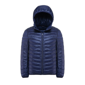 Men Hoody Winter Coats Male Hooded Jackets Teenager Slim Fit Windbreaker Down Parka XL(Navy Blue) - intl  