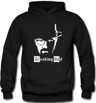Men's Autumn Winter Cotton and Cashmere Long Sleeve BREAKING BAD Hoodie(black)  