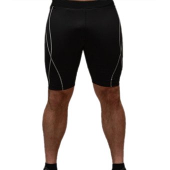 Mens Compression Tight Shorts Pants Gym Leggings Running Cycling Trunks -Black,M  
