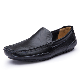 Men's explosion models Peas shoes loafers fashion shoes (black) - intl  