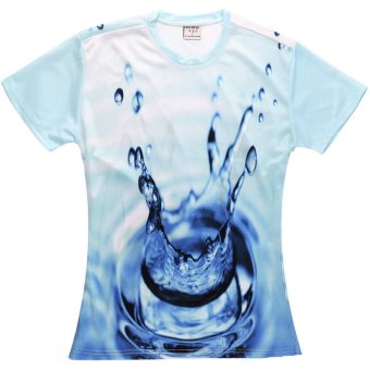 Men's Fashion 3D Water Drop Pattern Graphic Print Short Sleeve T-Shirt XXL  