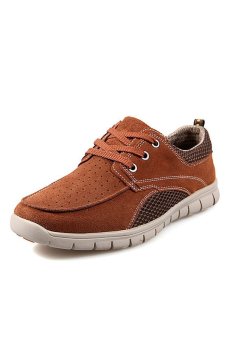 Mens Fashion Casual Comfort Breathable Walking Shoes (Brown)  