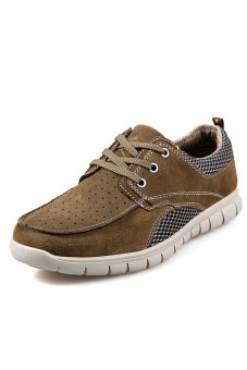 Mens Fashion Casual Comfort Breathable Walking Shoes (Khaki)  