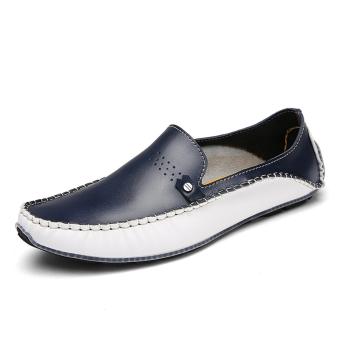 Men's Fashion Casual Driving Shoes Pea Shoes-Blue - intl  