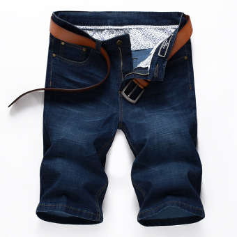 "''""''''Men''''''''s Fashion Cotton Fit Denim Cowboy Jeans Shorts (Dark blue 8662)''''""''"' - intl  