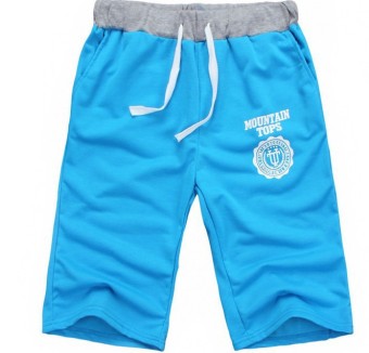 Men's Fashion Shorts Sports Cropped Beach Pants (Blue)  