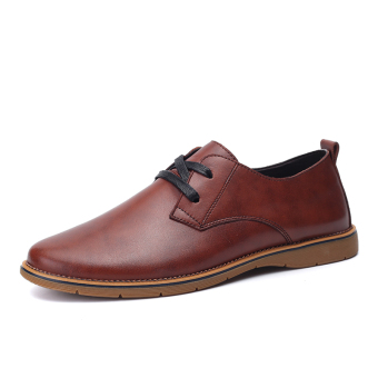 Men's Flat Shoes Casual Brogues & Lace-Ups (Brown) - Intl  