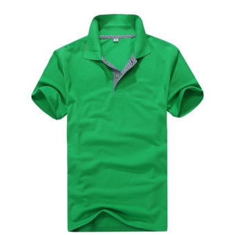 Men's Grid Collar Polo Shirt (Green)  