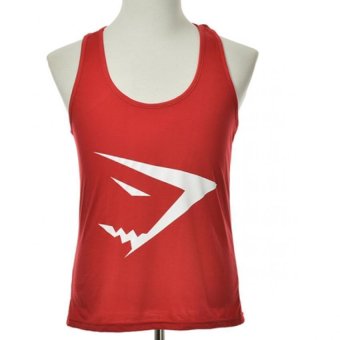 Men's Gym Shark Tank Top Stringer Bodybuilding Gymshark Fitness Muscle Vests Red  