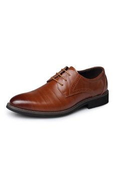 Men's Leather Formal Shoes (Brown)  
