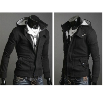 Men's Slim Top Designed Sexy Hoody Jacket Coat 2 color 4 size - intl  