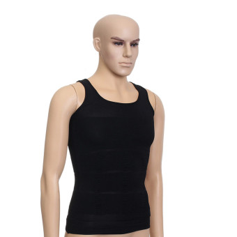 Mens Slimming Vests Body Shaper Tank Belly Buster Underwear Vest Compression Gym L - intl  