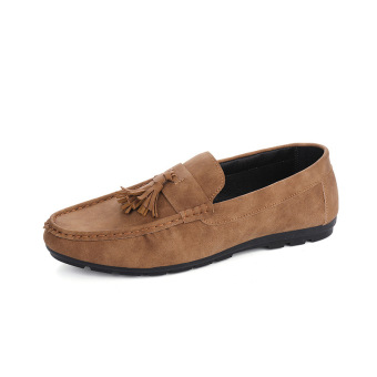 Men's Slip-ons Casual Men Low-Cut Shoes Fashion Business Loafer (Khaki) - intl  