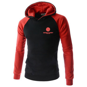 Men's Stylish Spell Color Casual Hooded Hoodies - Intl  