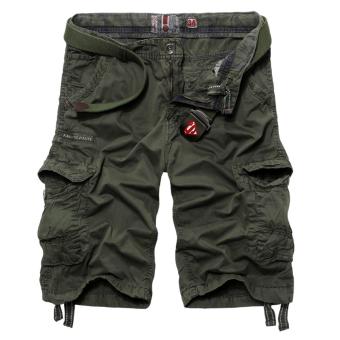 Men's Summer Fashion Outdoors Casual Loose Sport Cargo Shorts (Light Green) - intl  