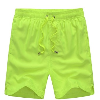 Men's Summer Quick-dry Surf Board Beach Shorts (Light Yellow)  