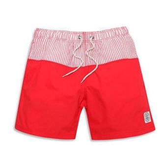 Men's Swimwear Active Swimwear Short Bottoms Men's Boxers Trunks Jogger Quick-drying Men Beach Boardshorts L(Red) - intl  