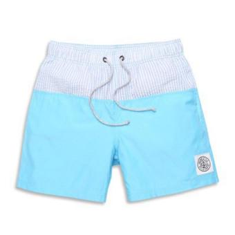 Men's Swimwear Active Swimwear Short Bottoms Men's Boxers Trunks Jogger Quick-drying Men Beach Boardshorts XL(Light Blue) - intl  