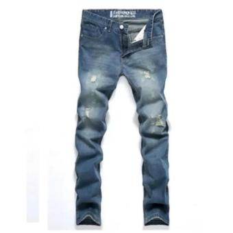 Men's Tapered Jeans Robin Jeans Pants Men Denim Pants Male Ripped Hole Jeans - intl  