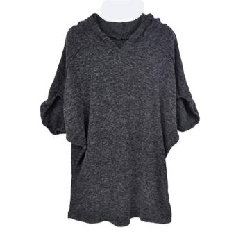 MG Hoodie Loose Baggy Tops Knitwear Sweater (Dark Gray) - intl  