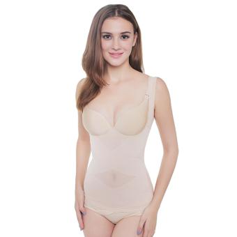 MOOIMOM Breathable Lace Slim Breast Abdomen Waist Shapewear Slimming Vest Baju Pelangsing Pasca Melahirkan - Nude  