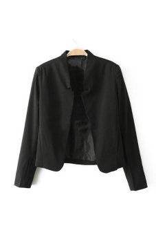 Moonar Slim Short Blazer Coat Black  