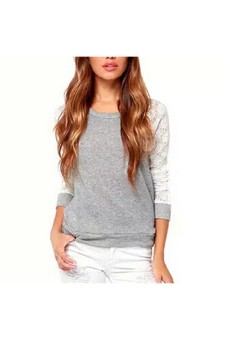 Moonar Women Fashion Lace Patchwork Casual T-shirts Tops  