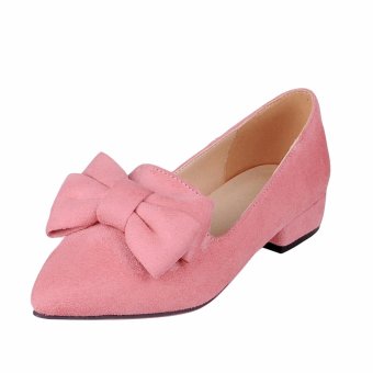 Ms suede flat shallow mouth casual shoes, fashionable joker, leads the way(Ms suede flat shallow mouth casual shoes, fashionable joker, leads the way(pink) - intl  