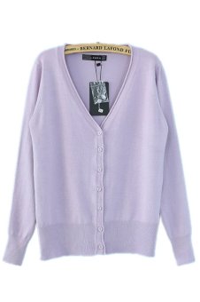 MSSHE Knit Sweater Coat 031407?Pink Purple?  