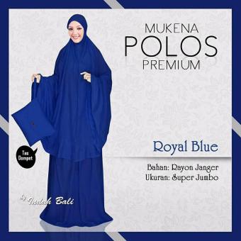 Mukena Bali Indah Super Jumbo Polos Premium Royal Blue  