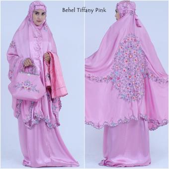 Mukena Bordir Behel Tiffany Terbaru 2017 - Soft Pink  